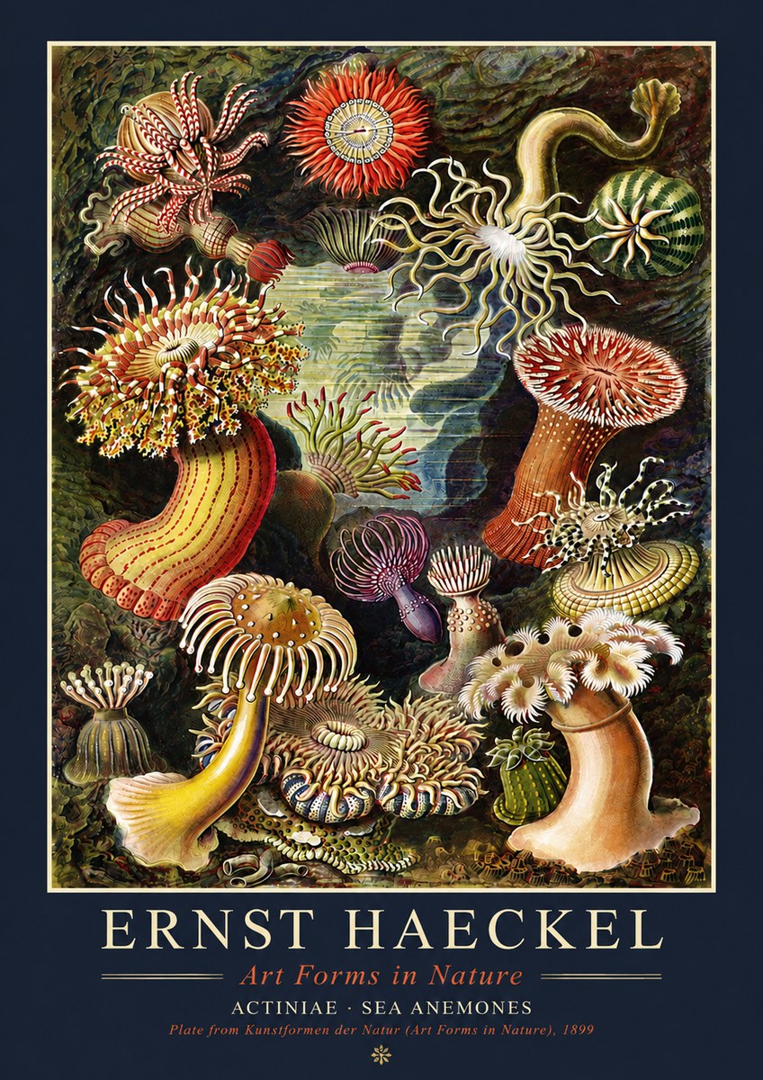 Ernst Haeckel Sea Anemones No4 - Juliste