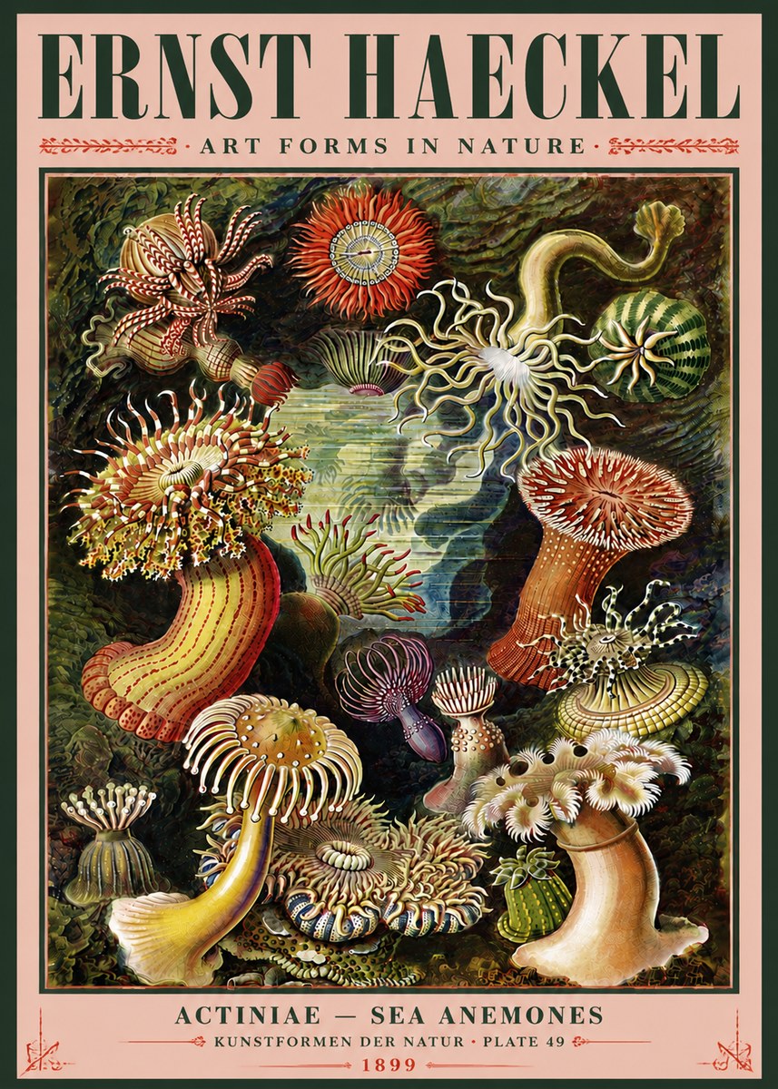 Ernst Haeckel Sea Anemones No5 - Juliste
