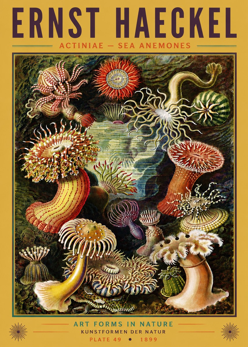 Ernst Haeckel Sea Anemones No6 - Juliste