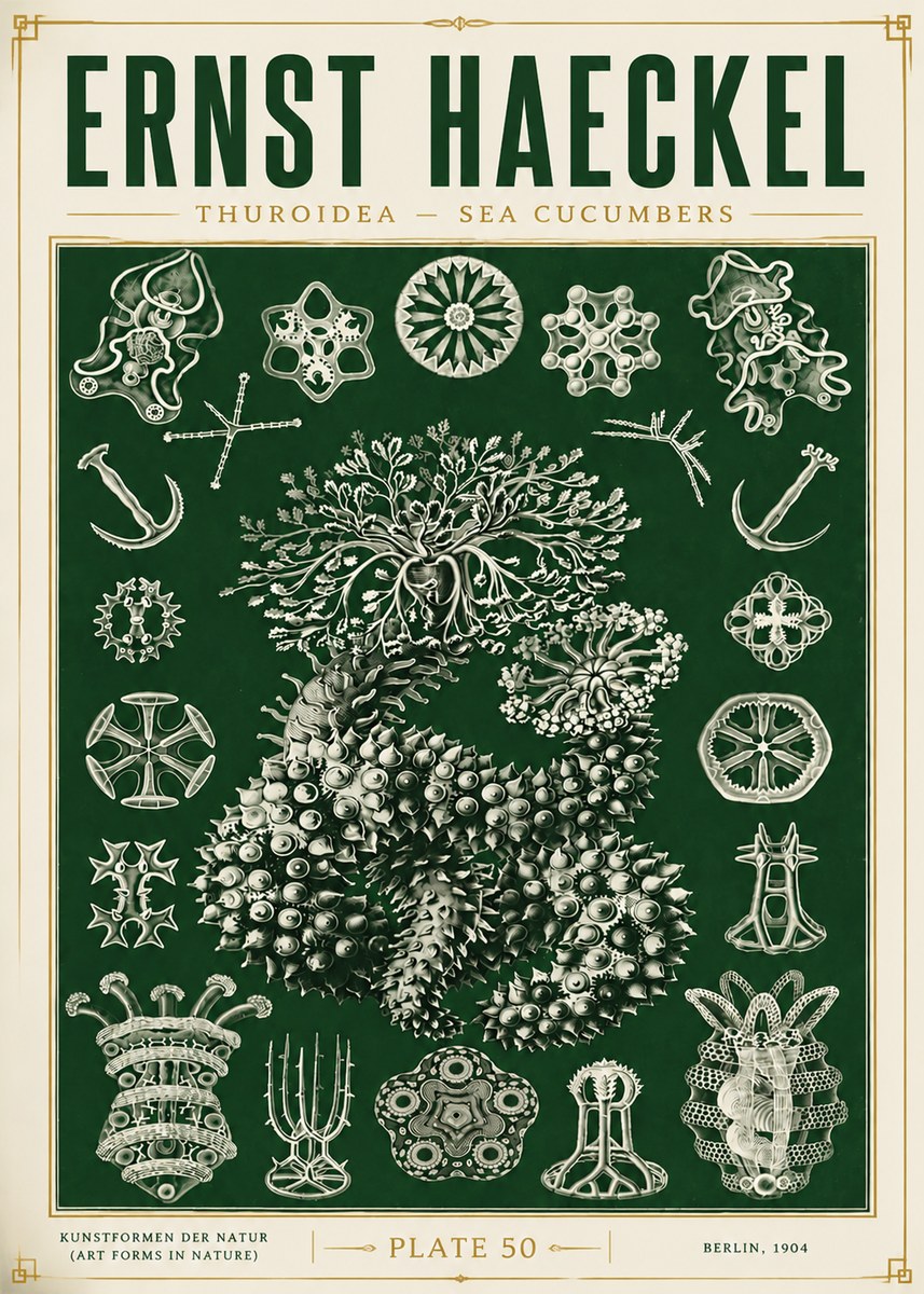 Ernst Haeckel Thuroidea - Sea Organisms No6 - Juliste