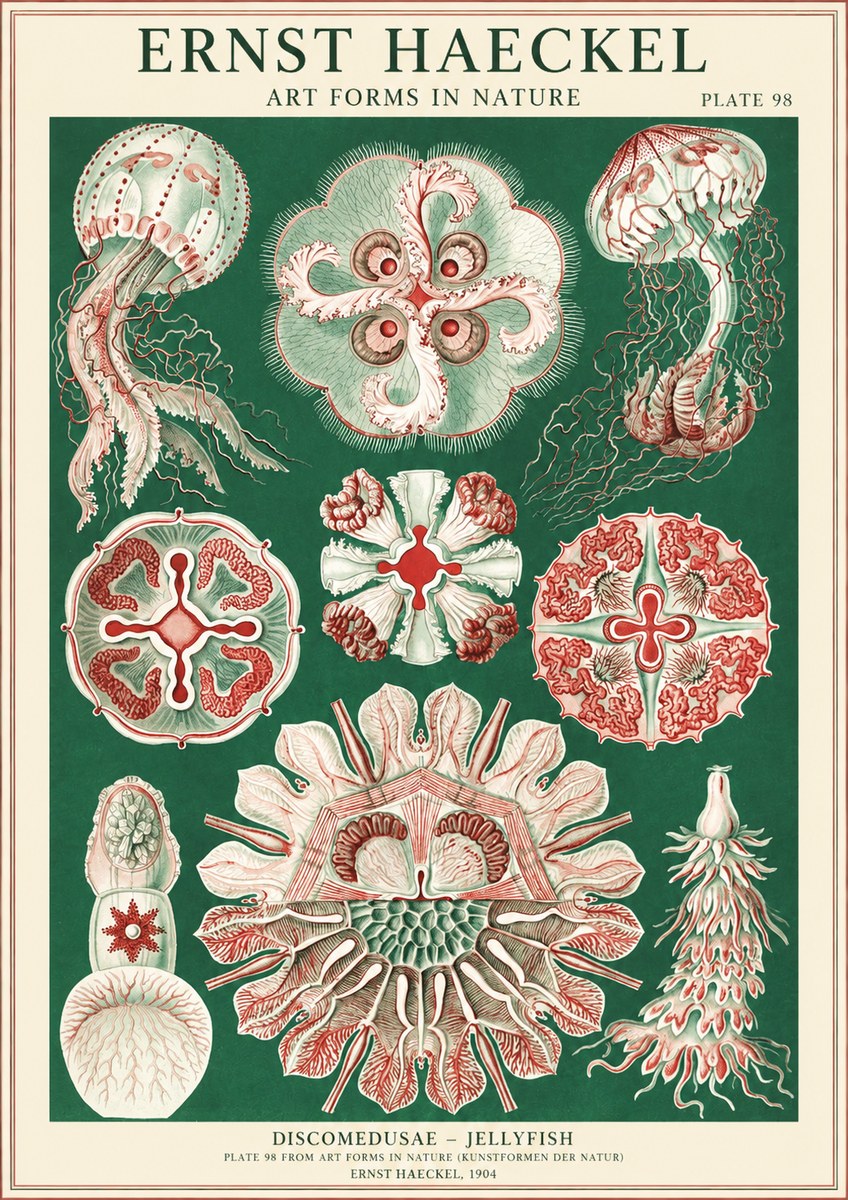 Ernst Haeckel Discomedusae - the Jellyfish No2 - Juliste