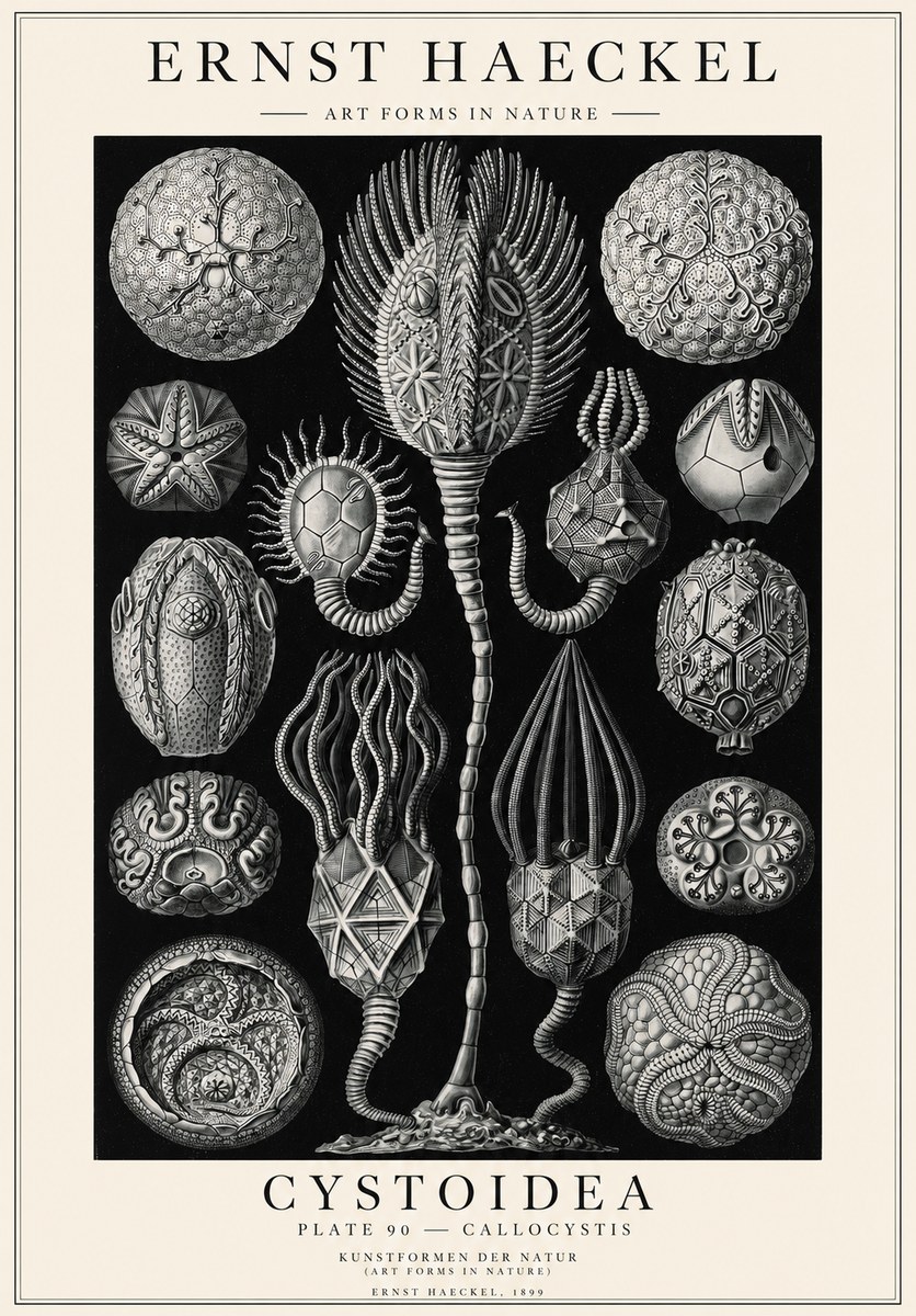 Ernst Haeckel Cystoidea - Callocystis No1 - Juliste
