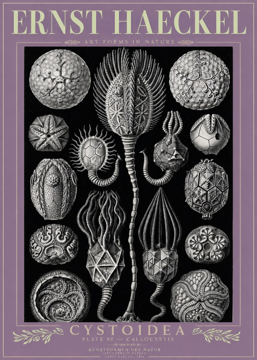 Ernst Haeckel Cystoidea - Callocystis No3 - Juliste