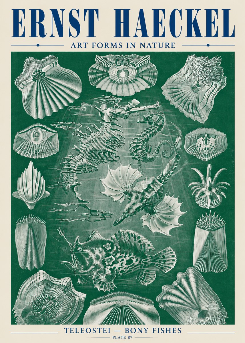Ernst Haeckel Teleostei - Bony Fishes No5 - Juliste