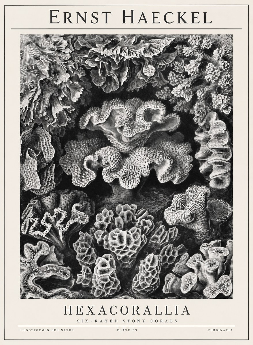 Ernst Haeckel Hexacorallia No1 - Juliste