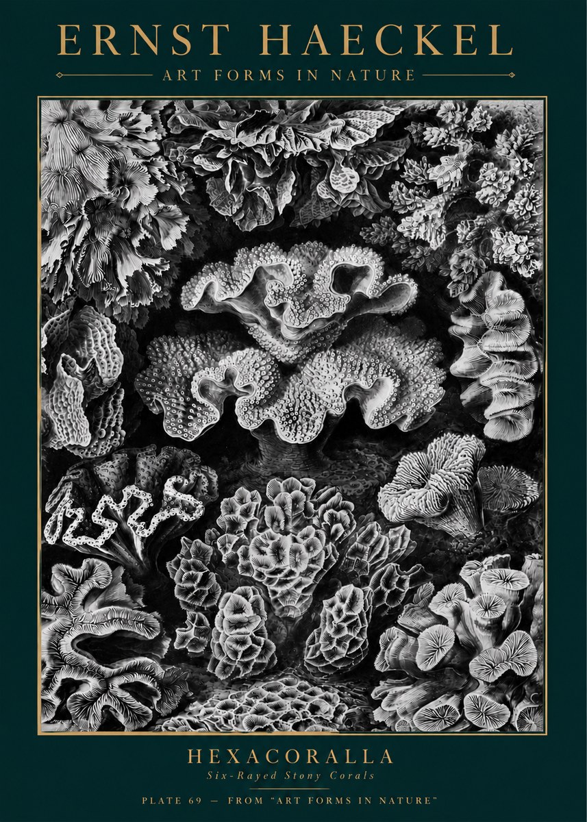 Ernst Haeckel Hexacorallia No5 - Juliste