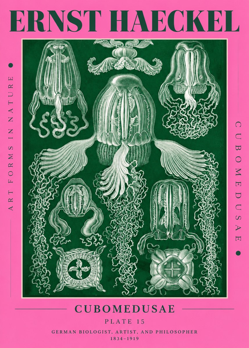 Ernst Haeckel Cubomedusae No4 - Juliste
