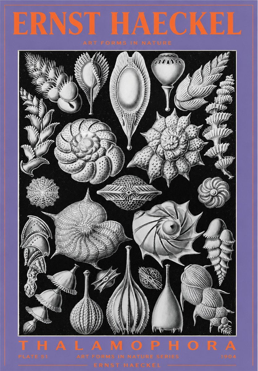 Ernst Haeckel Thalamophora No3 - Juliste