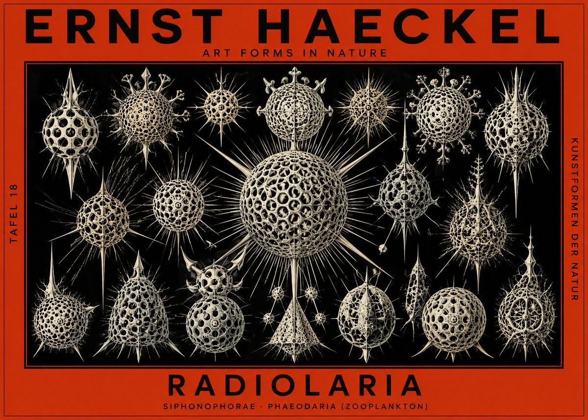 Ernst Haeckel Radiolaria No2 - Juliste