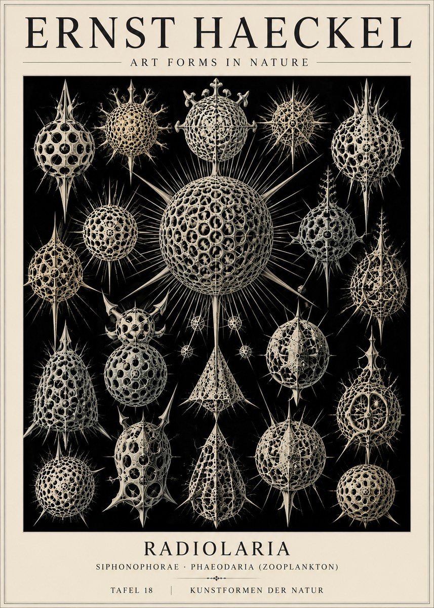 Ernst Haeckel Radiolaria No4 - Juliste