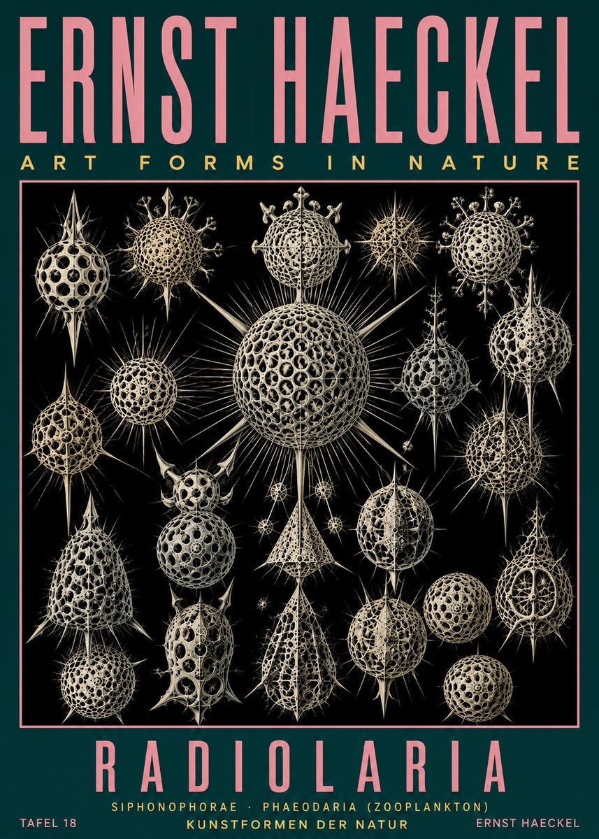 Ernst Haeckel Radiolaria No5 - Juliste