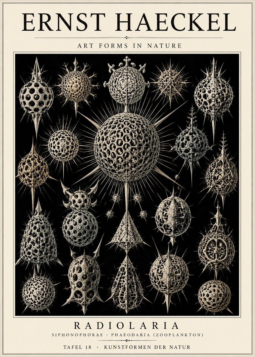 Ernst Haeckel Radiolaria No6 - Juliste