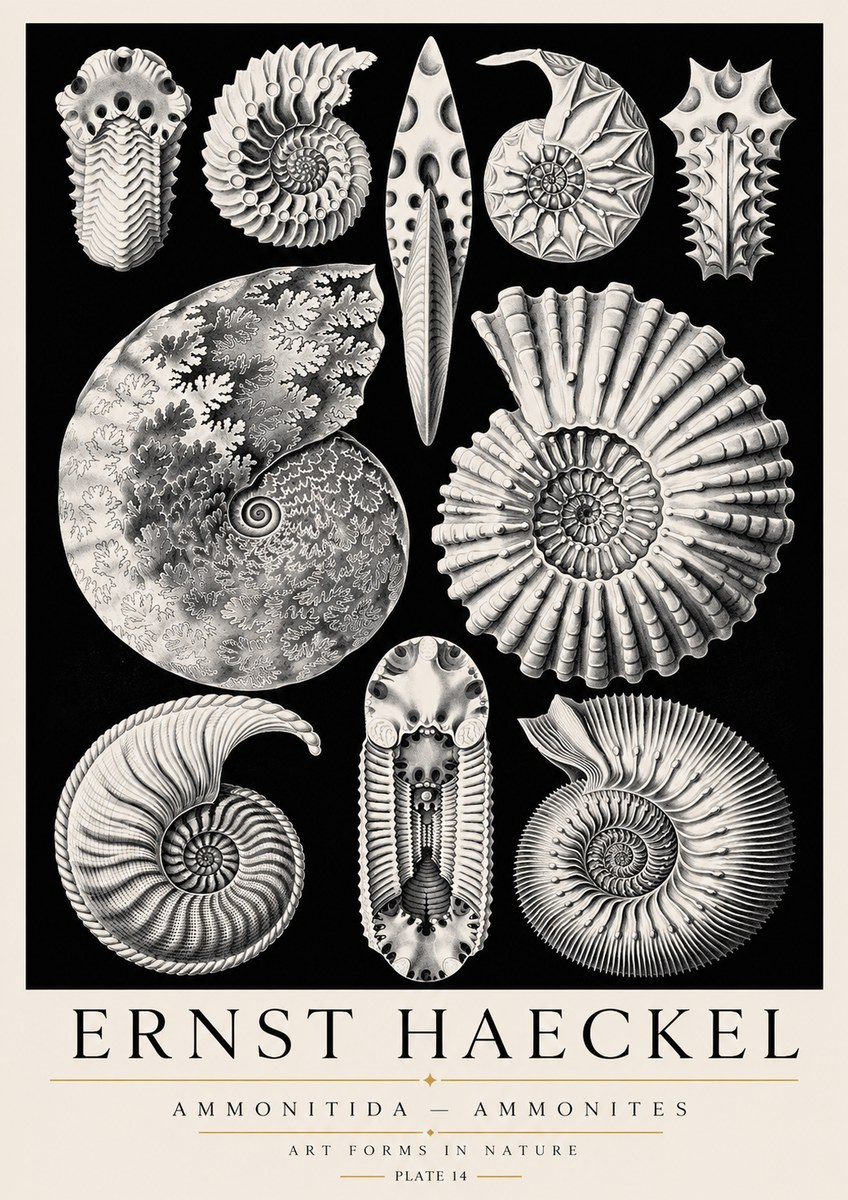 Ernst Haeckel Ammonitida - Ammonites No3 - Juliste