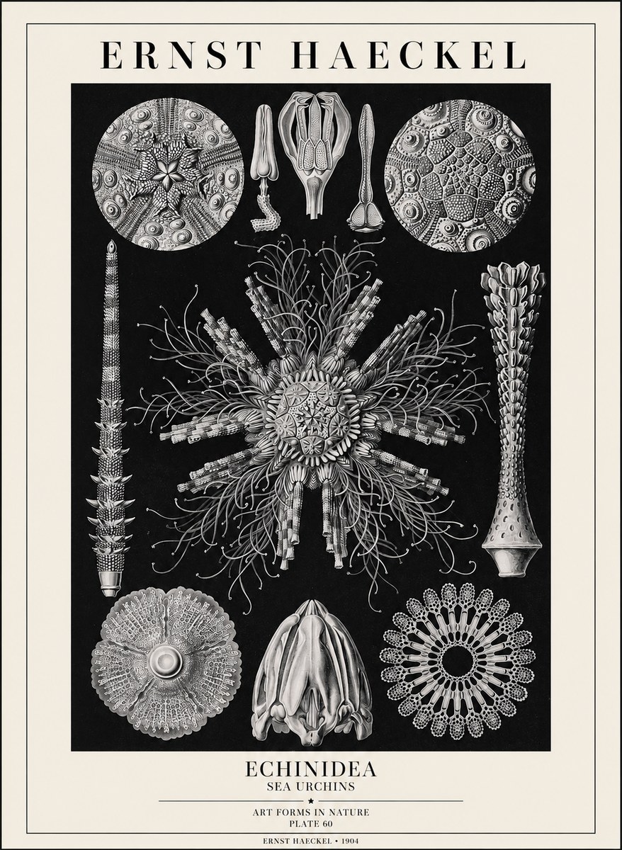 Ernst Haeckel Echinidea Sea Urchins No1 - Juliste