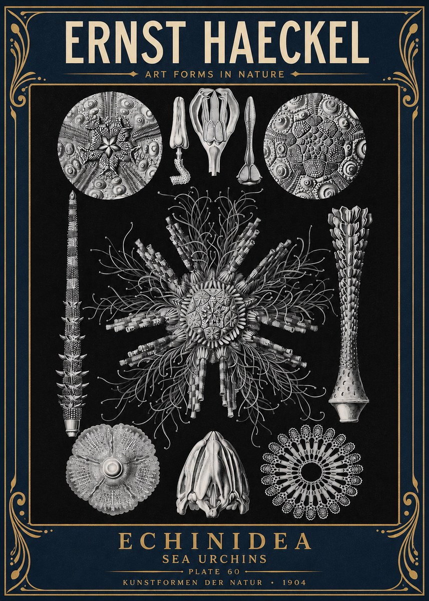 Ernst Haeckel Echinidea Sea Urchins No4 - Juliste