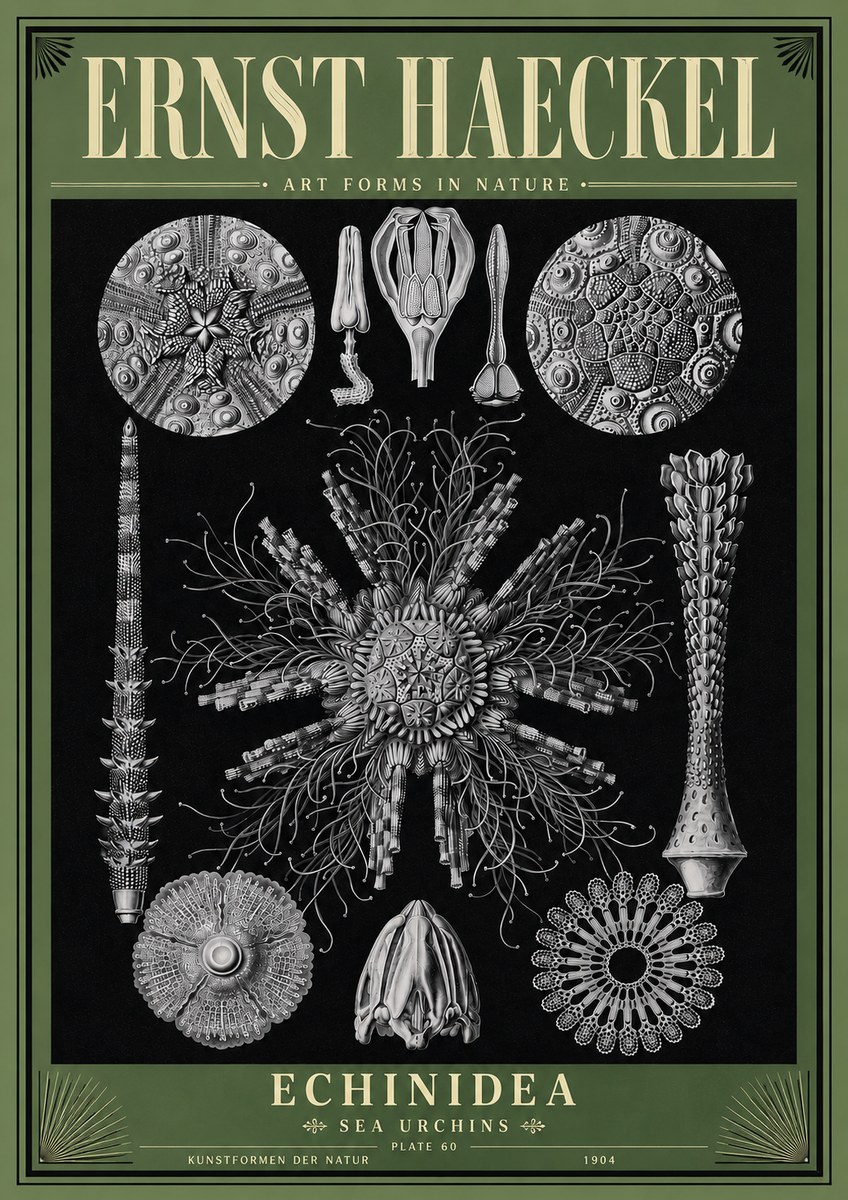 Ernst Haeckel Echinidea Sea Urchins No6 - Juliste
