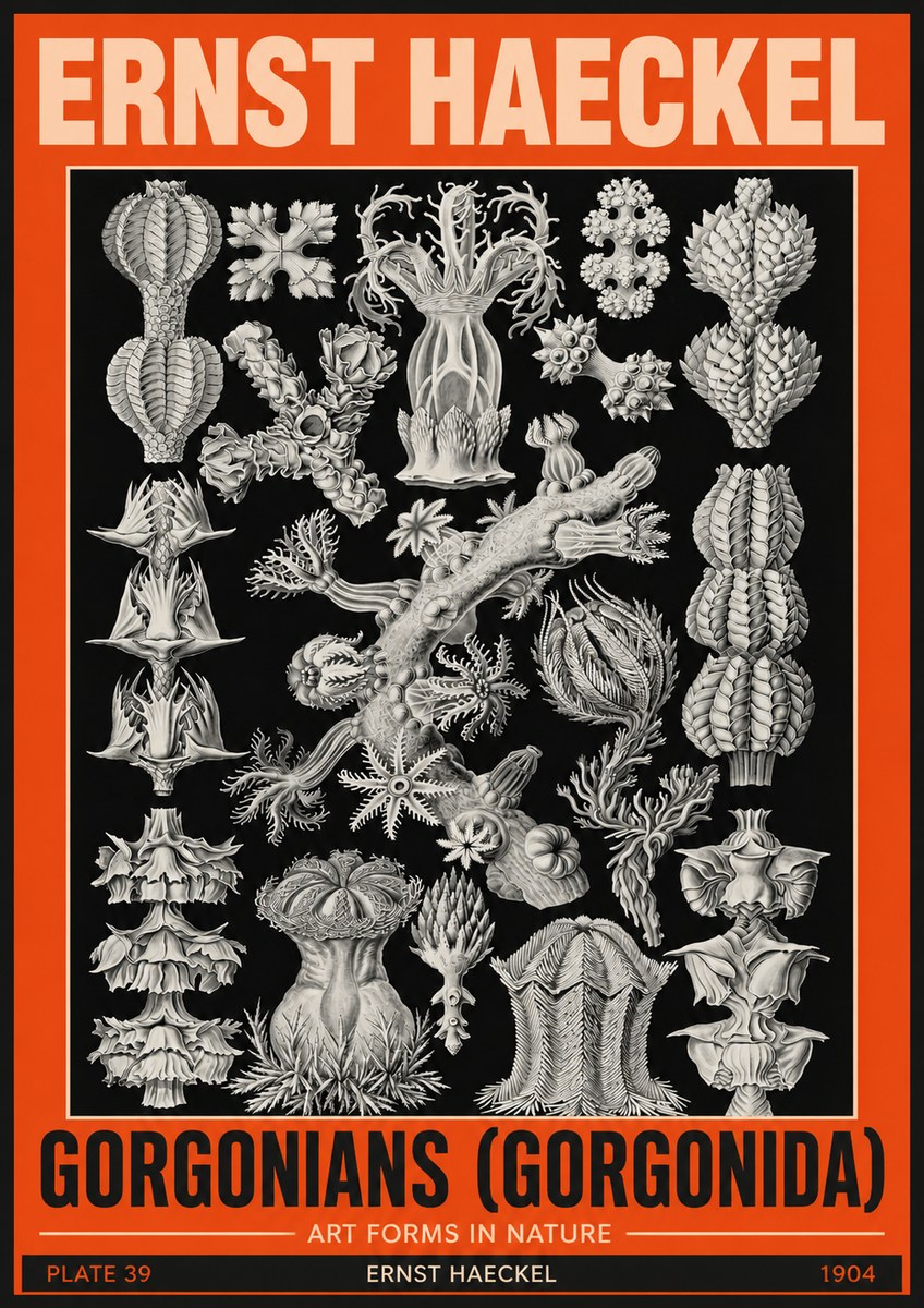 Ernst Haeckel Gorgonians No5 - Juliste