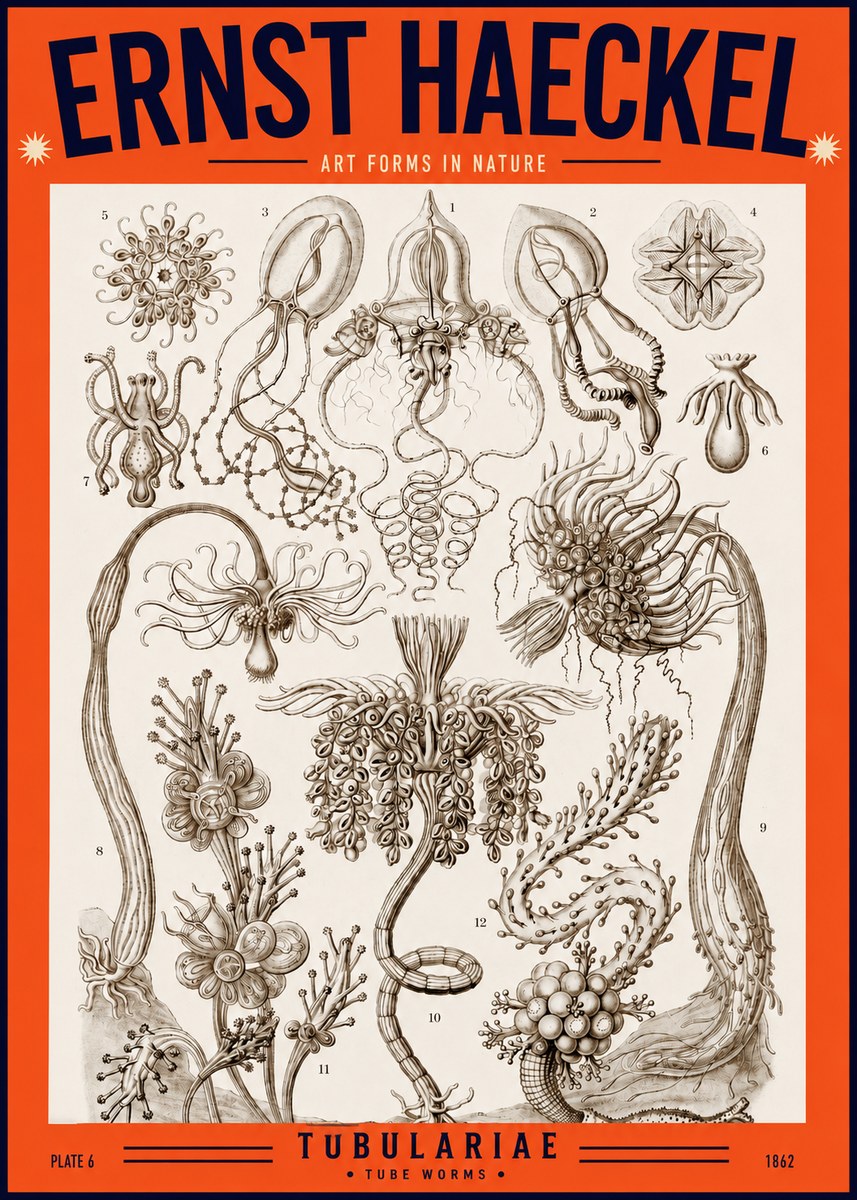 Ernst Haeckel Tubulariae No2 - Juliste