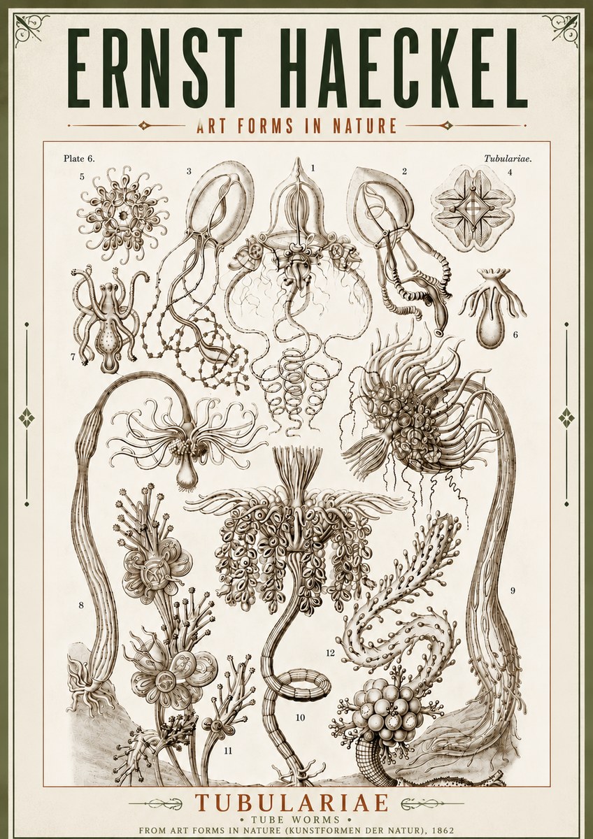 Ernst Haeckel Tubulariae No5 - Juliste