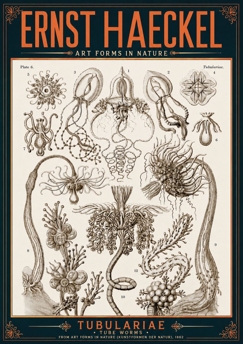Ernst Haeckel Tubulariae No6 - Juliste