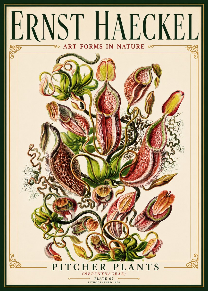 Ernst Haeckel Pitcher Plants No6 - Juliste