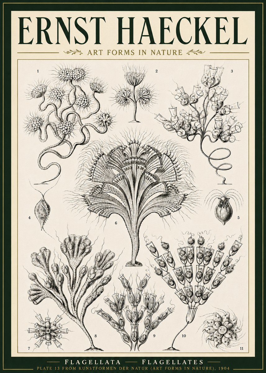 Ernst Haeckel Flagellata - Flagellates No5 - Juliste