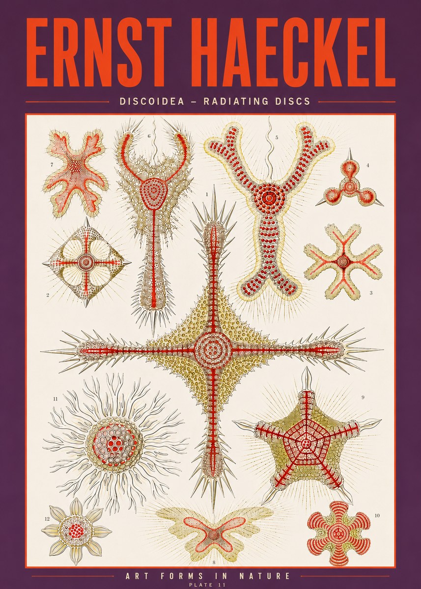 Ernst Haeckel Discoidea – Radiating Discs No3 - Juliste