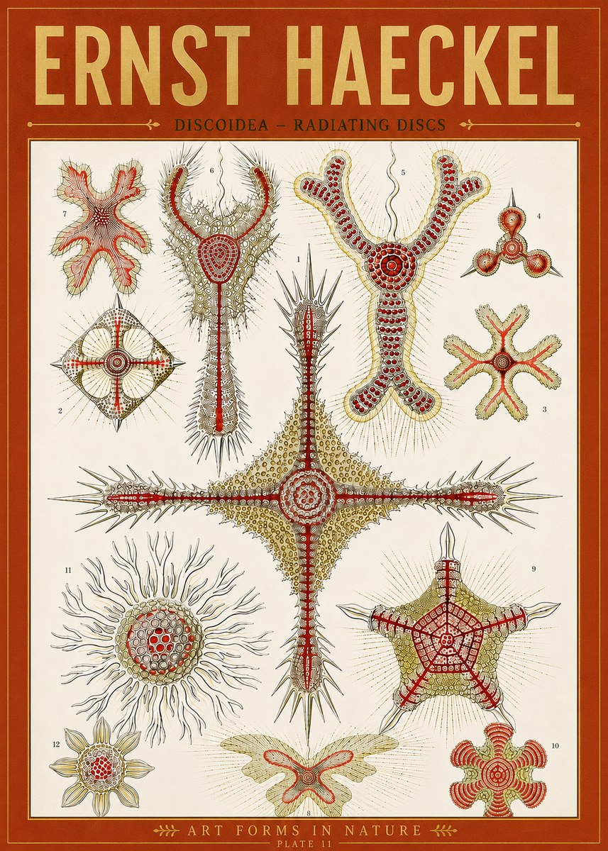 Ernst Haeckel Discoidea – Radiating Discs No5 - Juliste