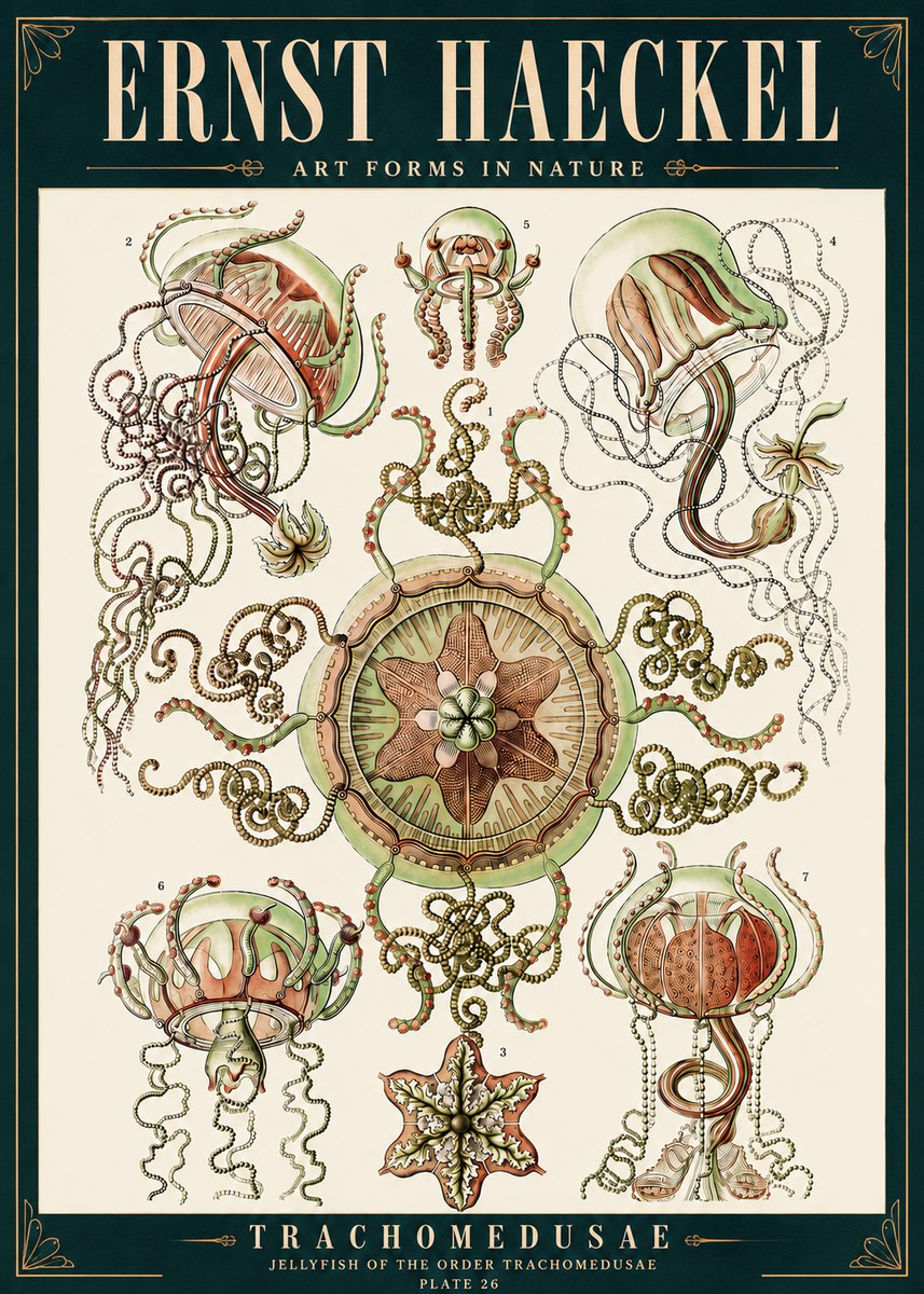 Ernst Haeckel Trachomedusae No4 - Juliste