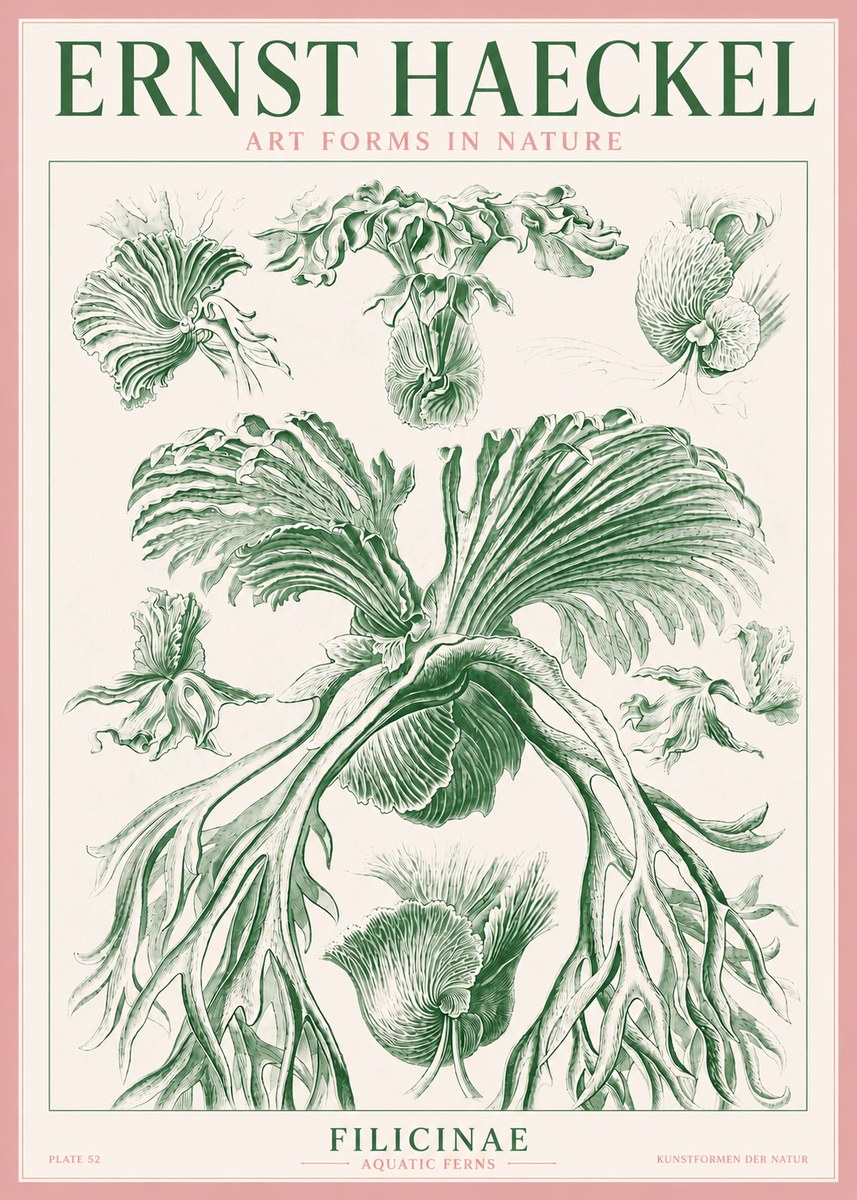 Ernst Haeckel Filicinae No3 - Juliste