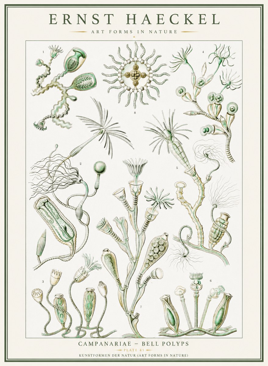 Ernst Haeckel Campanariae – Bell Polyps No1 - Juliste