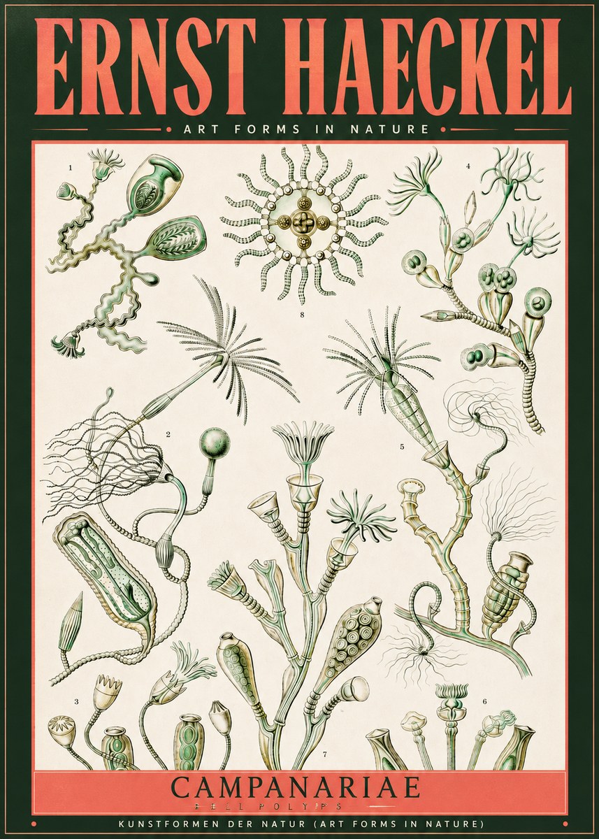Ernst Haeckel Campanariae – Bell Polyps No2 - Juliste