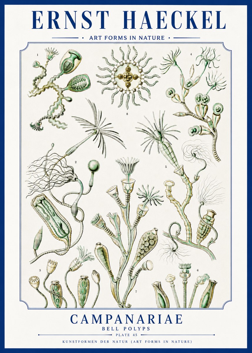 Ernst Haeckel Campanariae – Bell Polyps No3 - Juliste