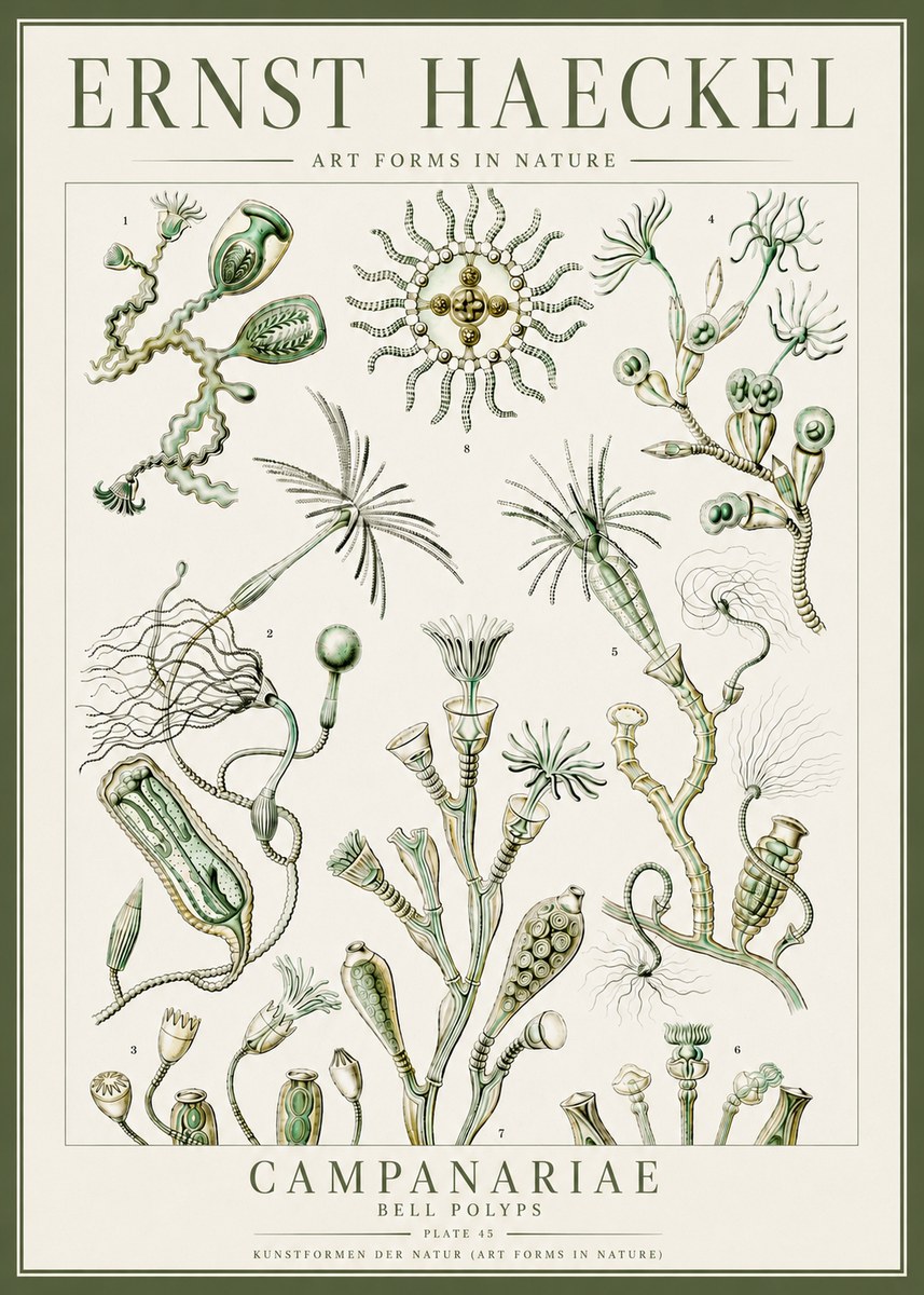 Ernst Haeckel Campanariae – Bell Polyps No4 - Juliste