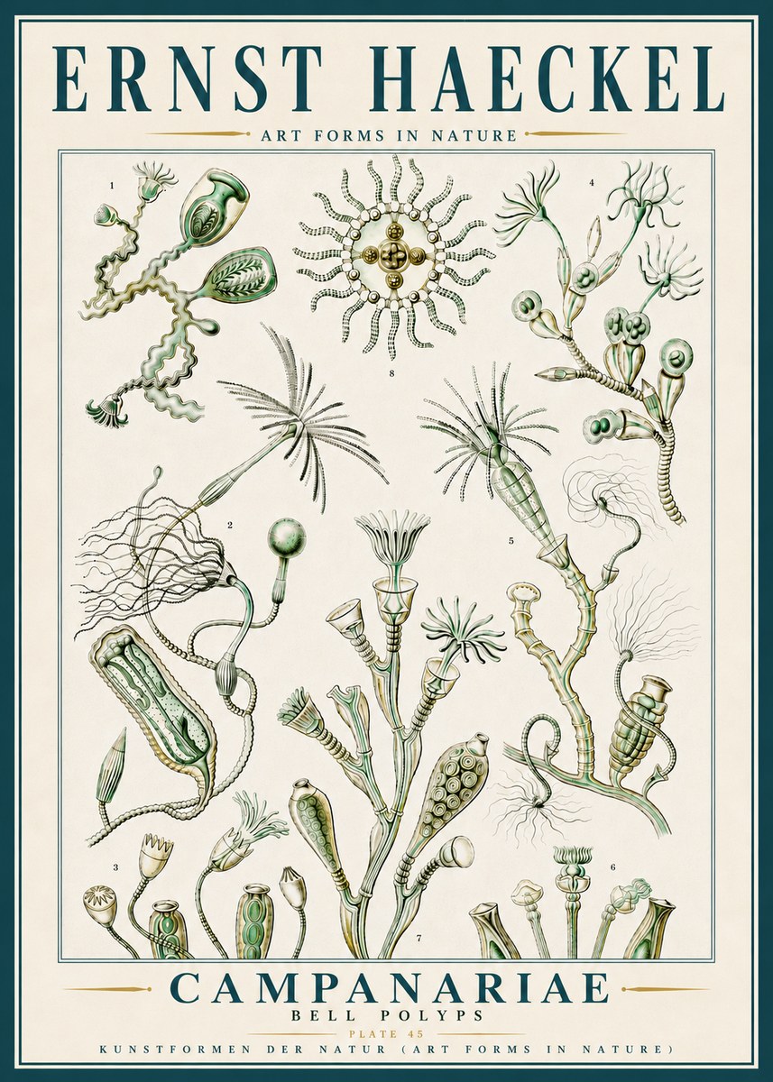 Ernst Haeckel Campanariae – Bell Polyps No5 - Juliste