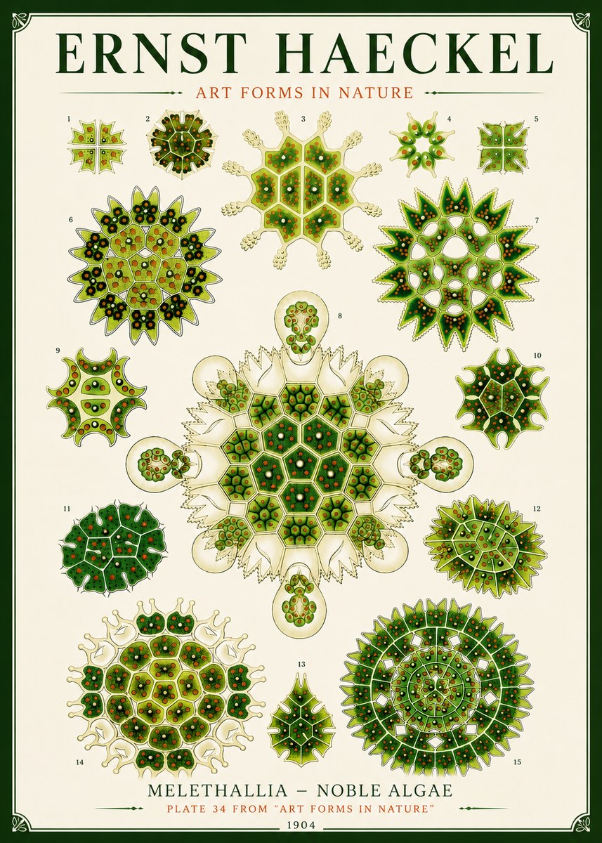Ernst Haeckel Melethallia - Noble Algae No6 - Juliste
