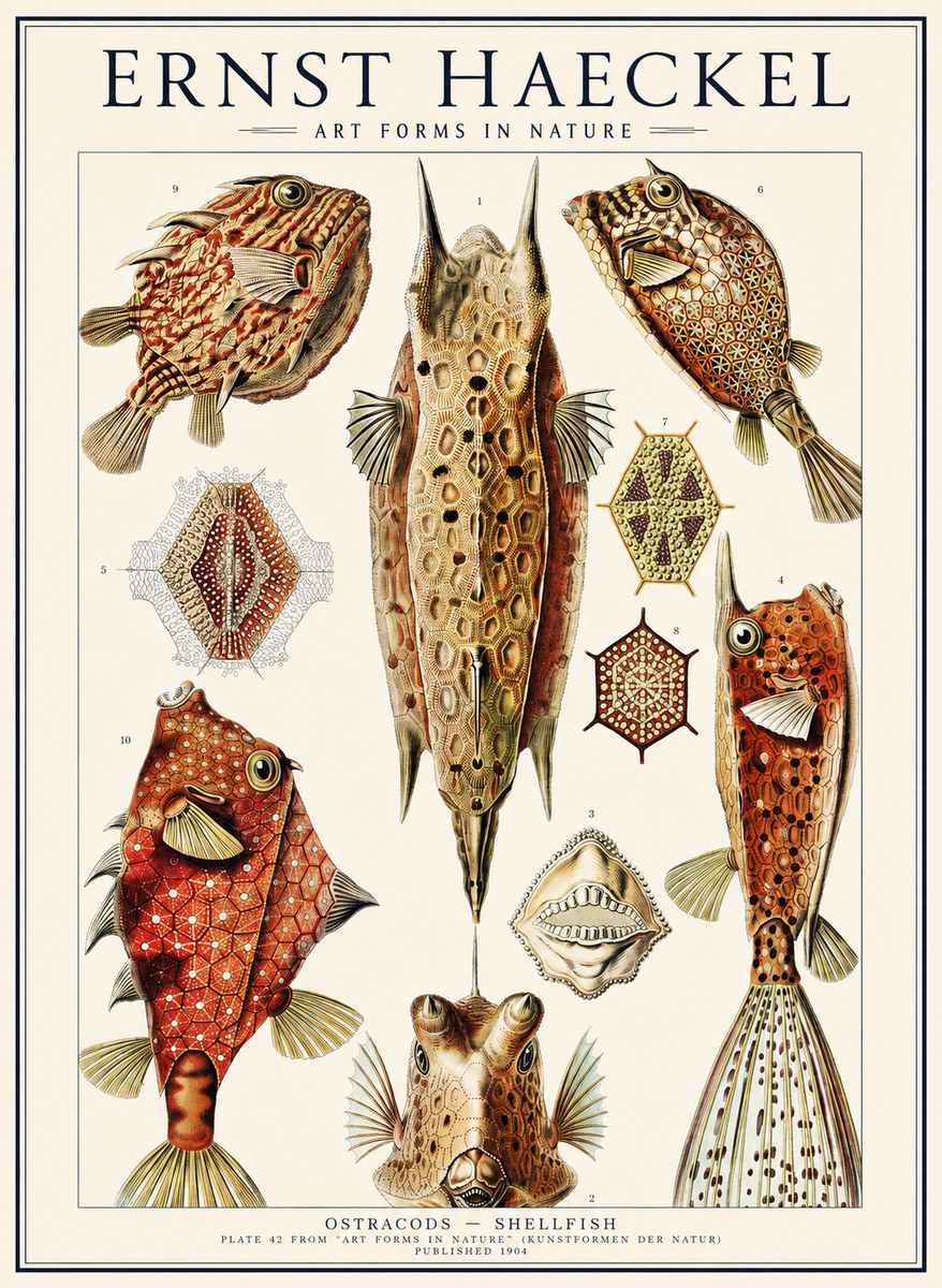 Ernst Haeckel Ostracodes Crustacea No3 - Juliste