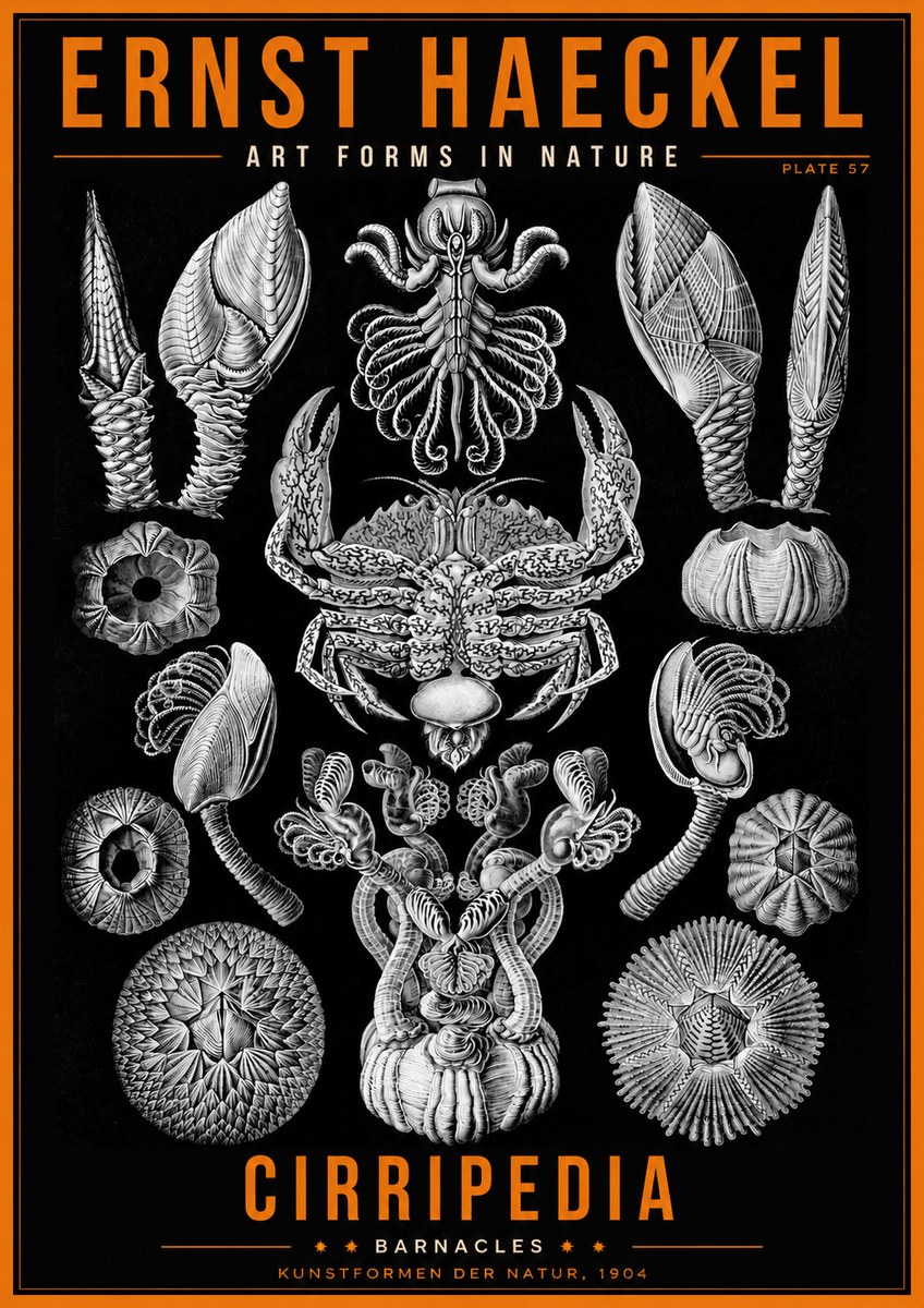 Ernst Haeckel Cirripedia Barnacles No2 - Juliste