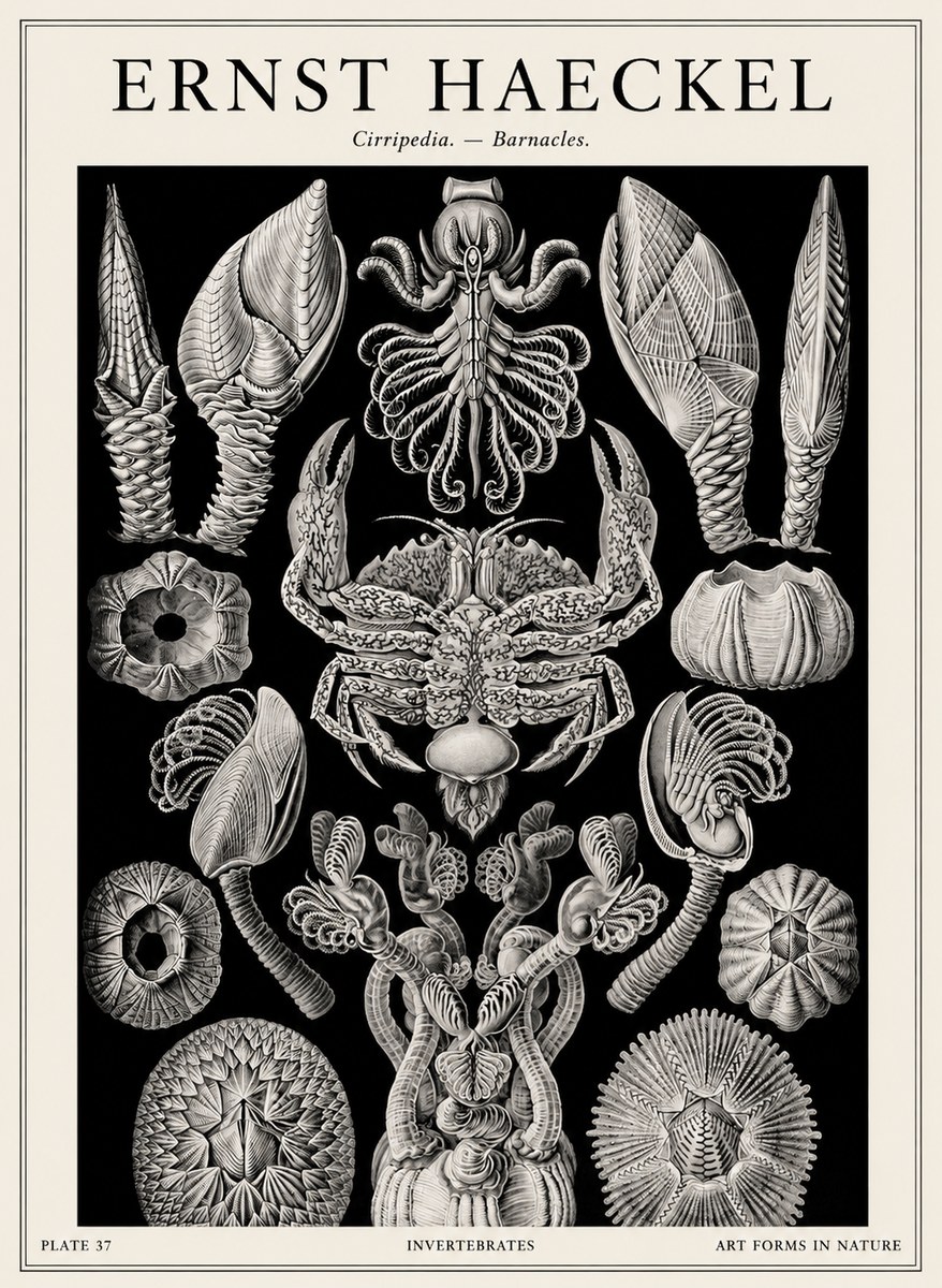 Ernst Haeckel Cirripedia Barnacles No4 - Juliste