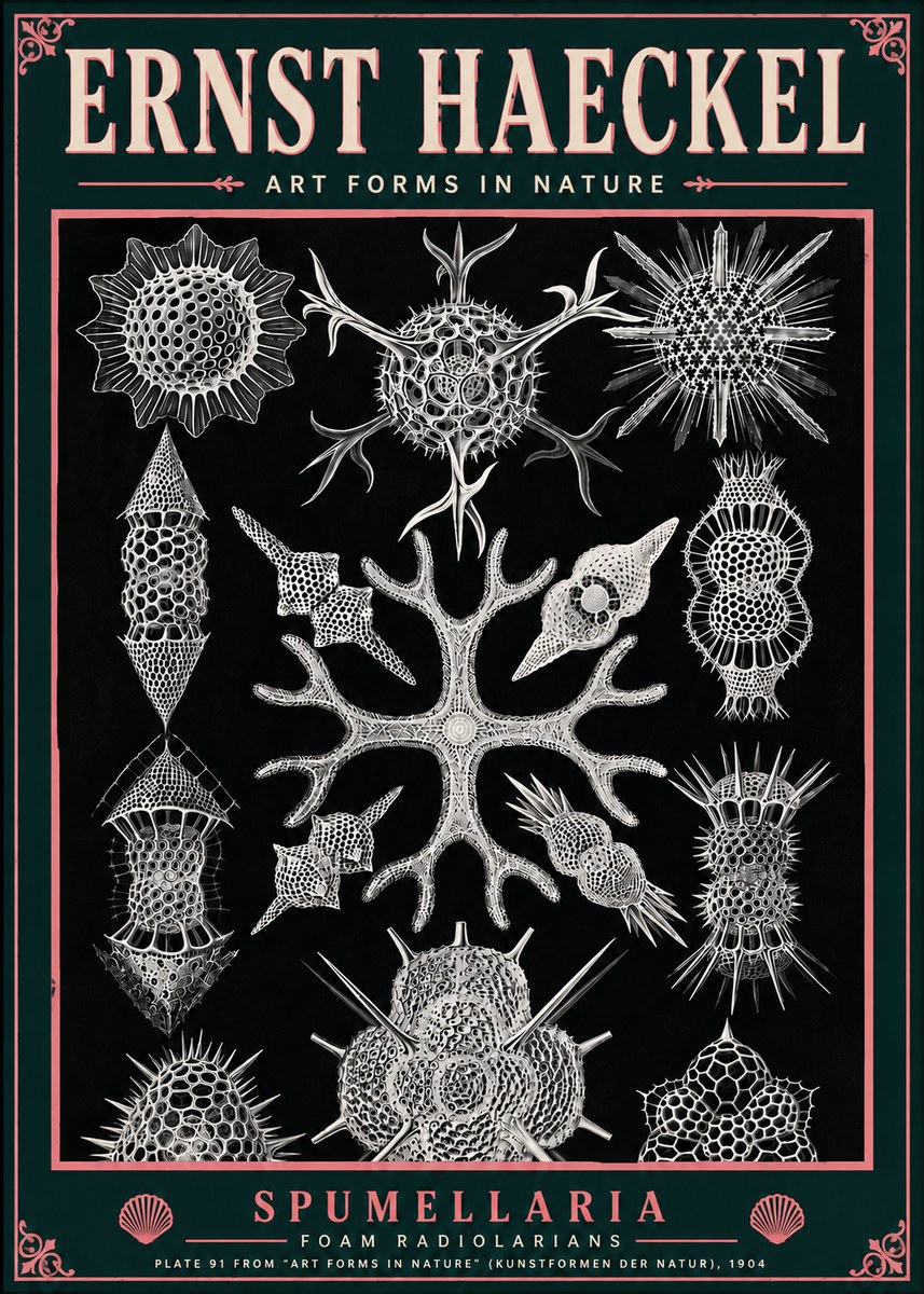 Ernst Haeckel Spumellaria No6 - Juliste
