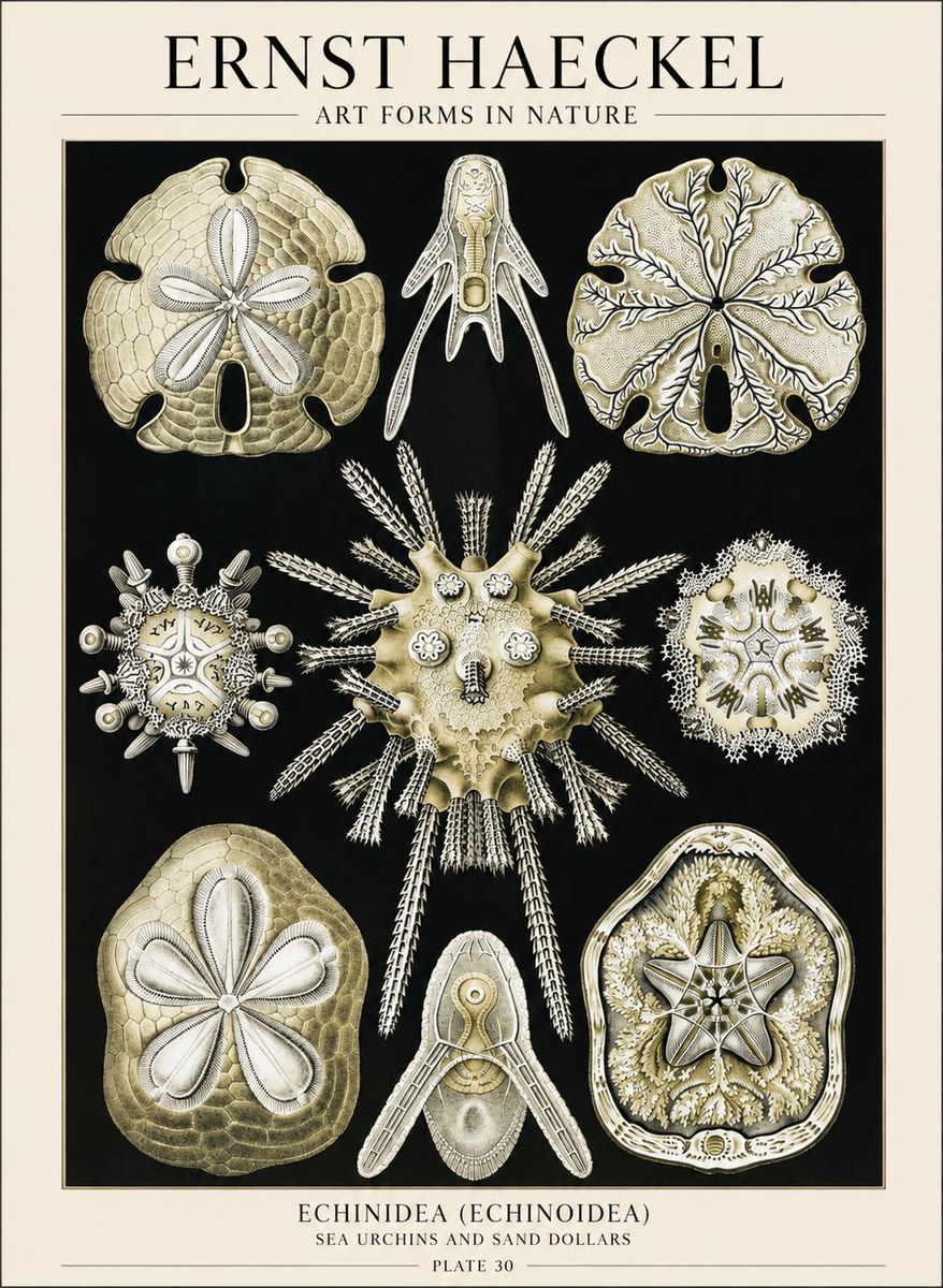 Ernst Haeckel Echinidea — Sea Urchins No6 - Juliste