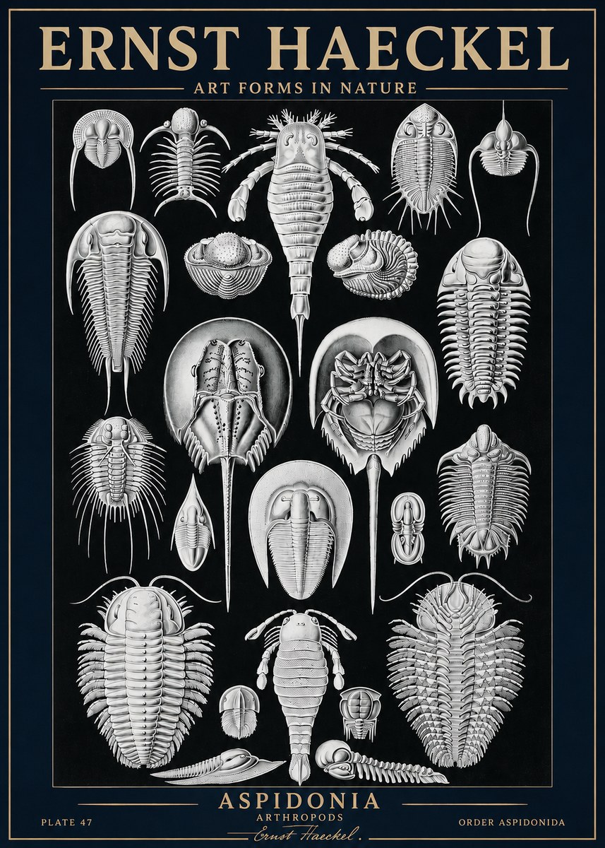 Ernst Haeckel Aspidonia No3 - Juliste