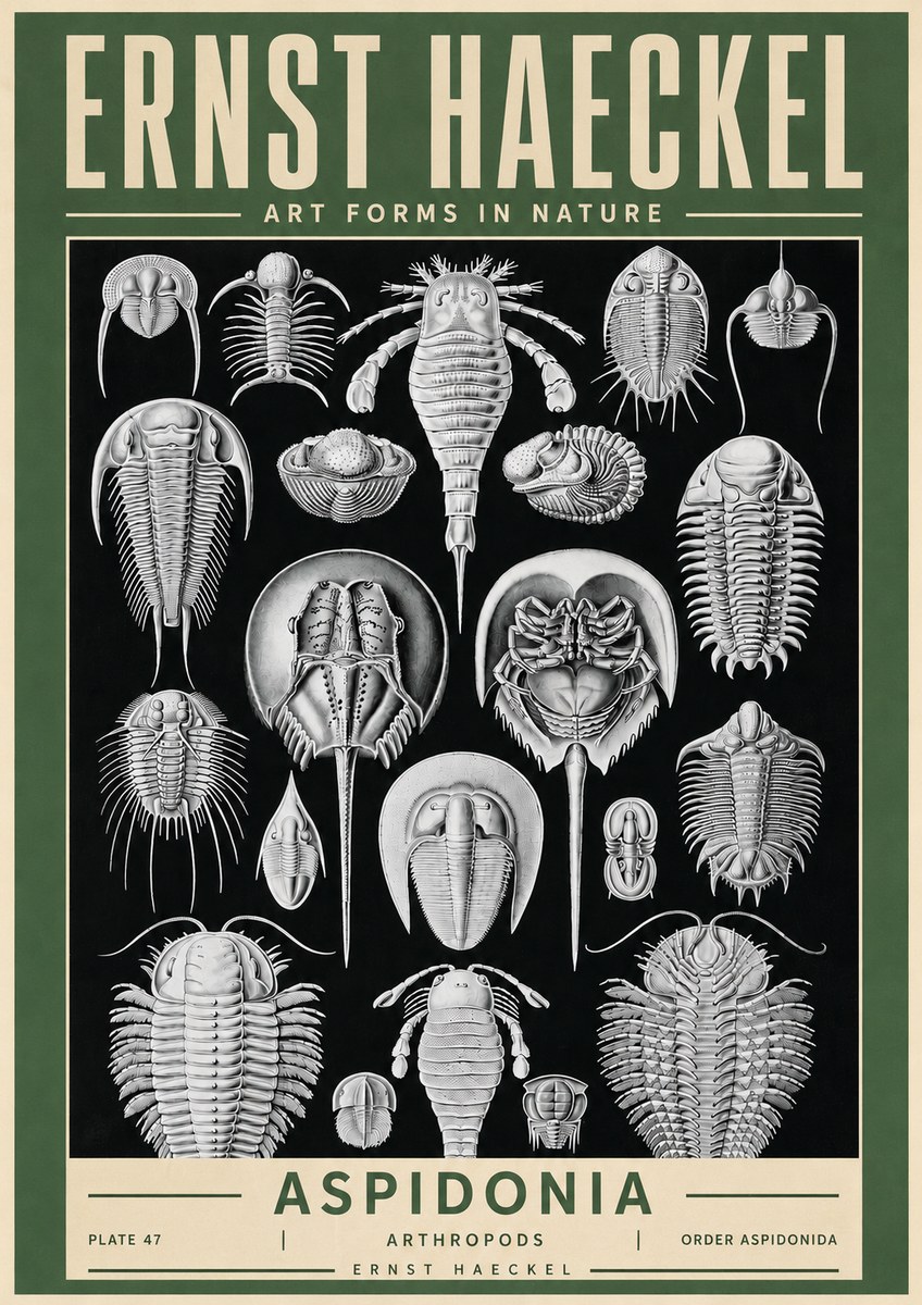Ernst Haeckel Aspidonia No4 - Juliste