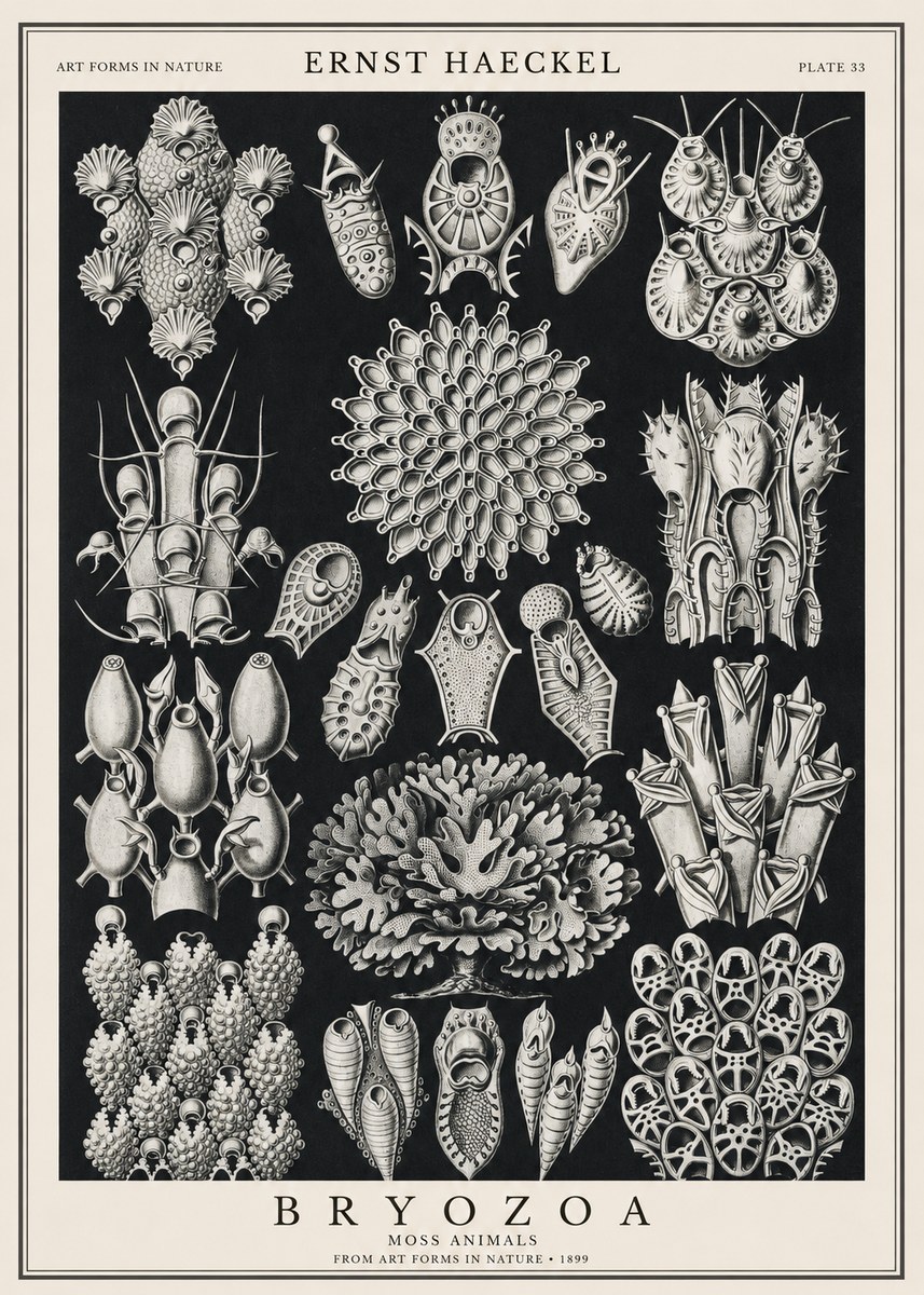 Ernst Haeckel Bryozoa No1 - Juliste