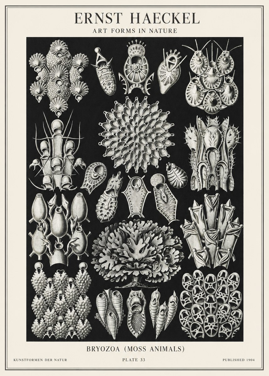 Ernst Haeckel Bryozoa No2 - Juliste
