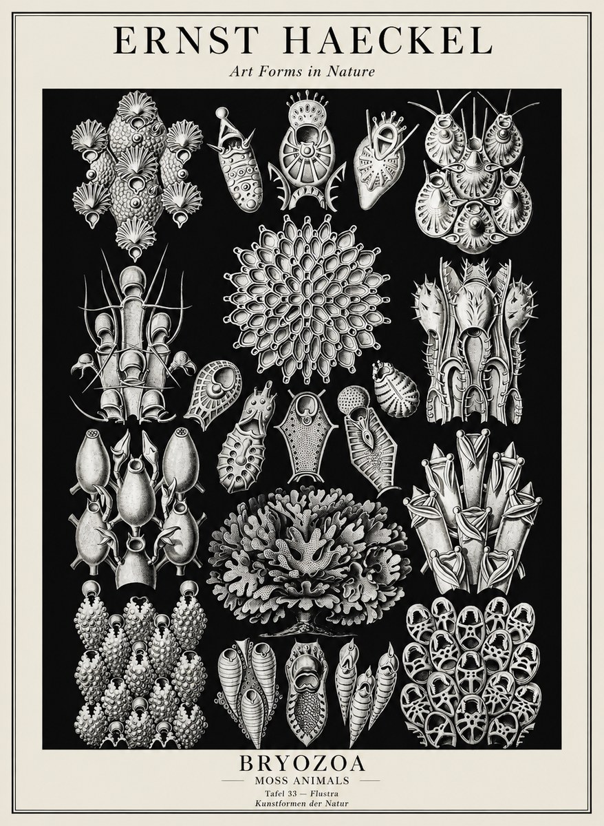 Ernst Haeckel Bryozoa No3 - Juliste