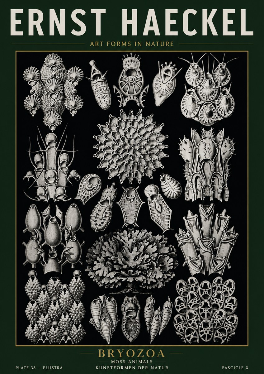 Ernst Haeckel Bryozoa No5 - Juliste