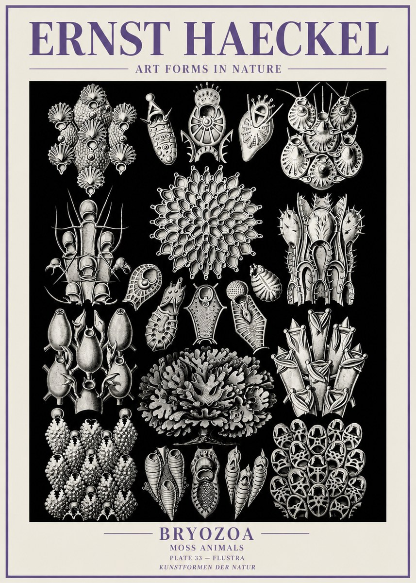 Ernst Haeckel Bryozoa No6 - Juliste