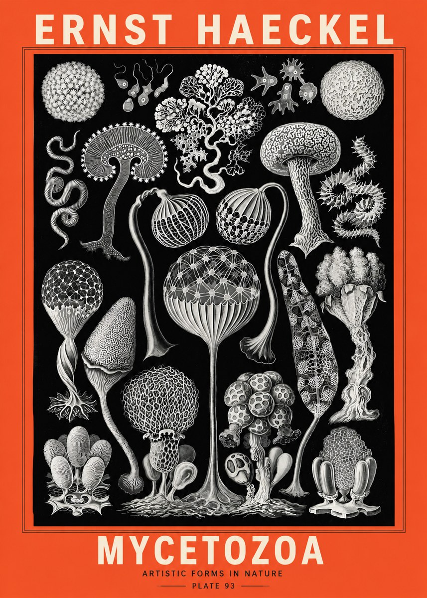 Ernst Haeckel Mycetozoa No5 - Juliste