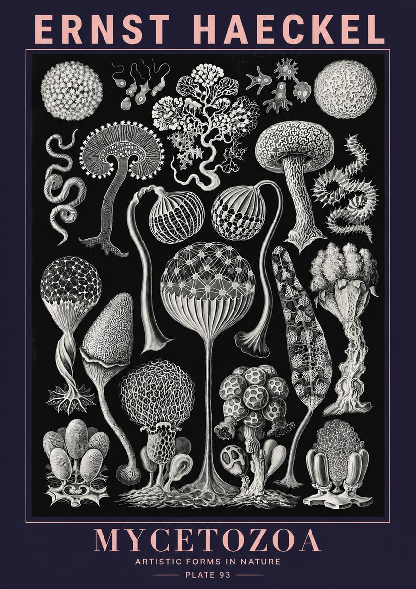 Ernst Haeckel Mycetozoa No6 - Juliste